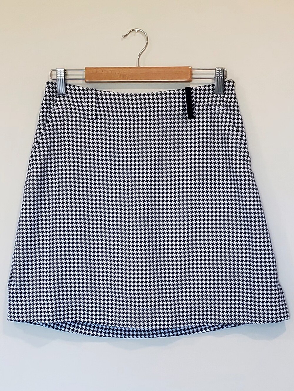 Nike Golf Fit Dry Black+White Houndstooth Skirt Built-In Shorts Wm's 4 NEAR NEW